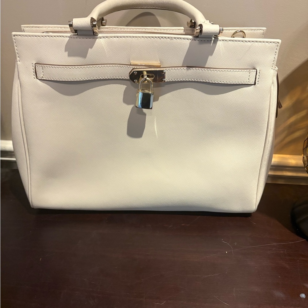 Danier White Satchel Bag Genuine Leather